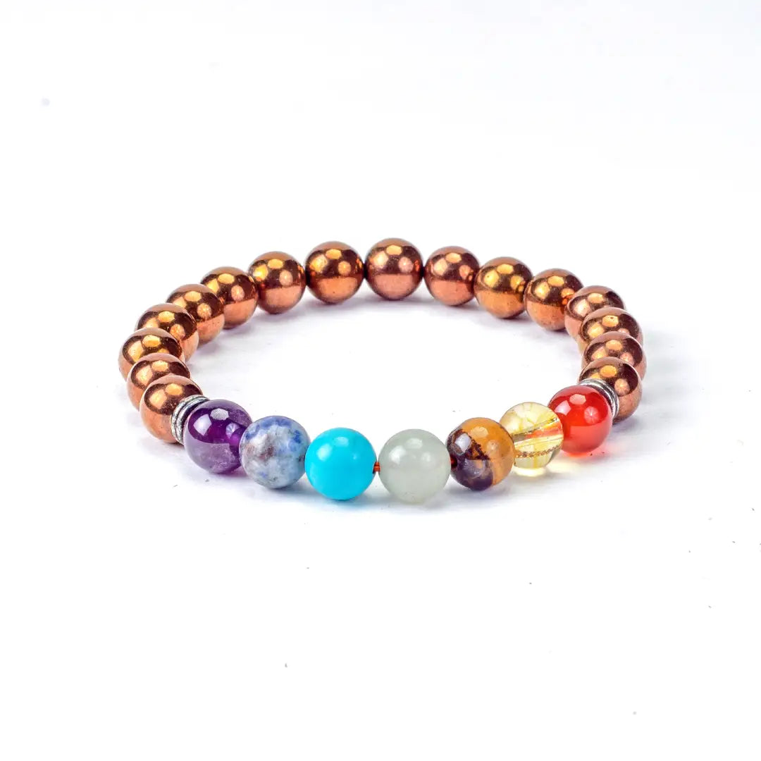 Copper pyrite hamatite with 7 chakra