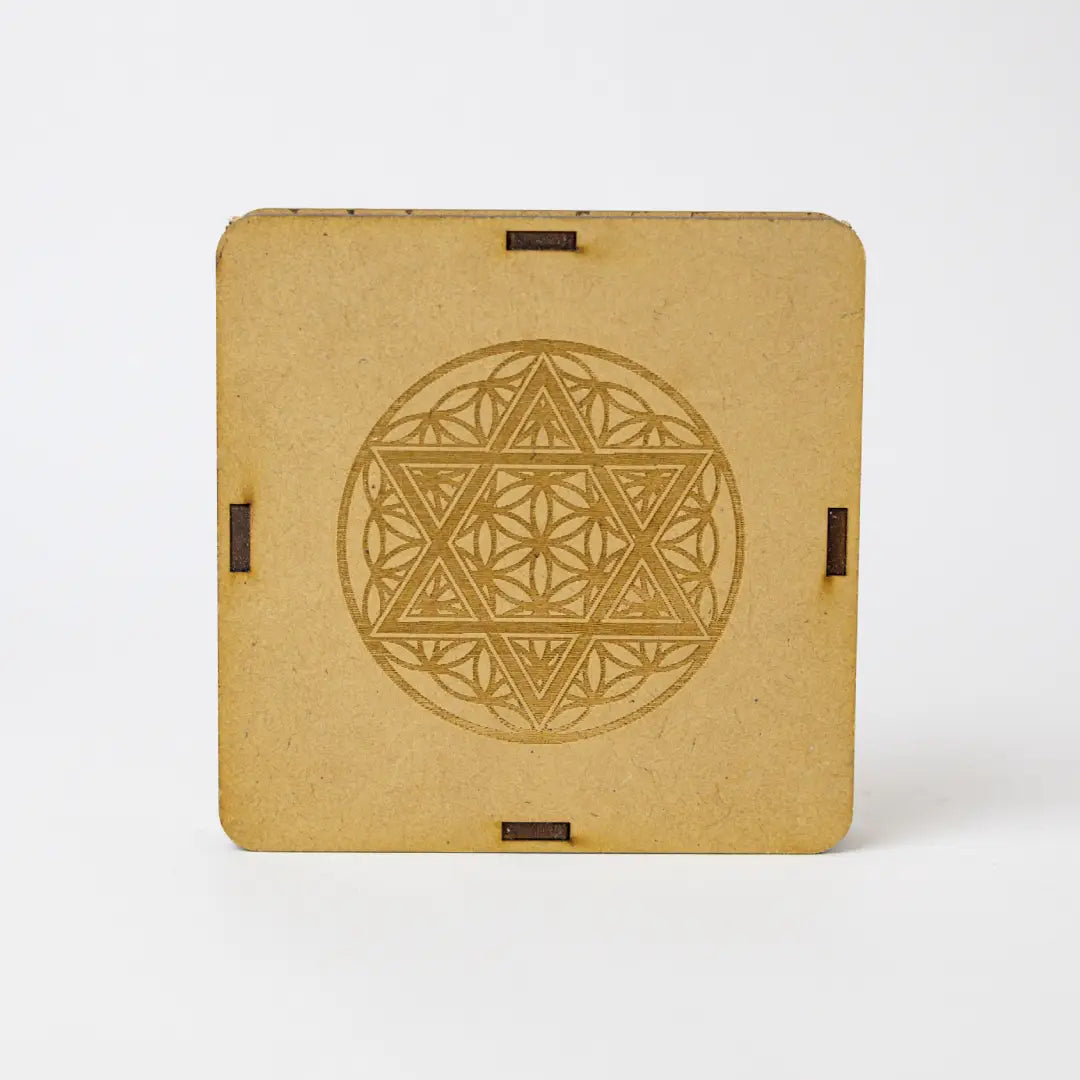 Selenite Eye of Horus Charging Plate - Square