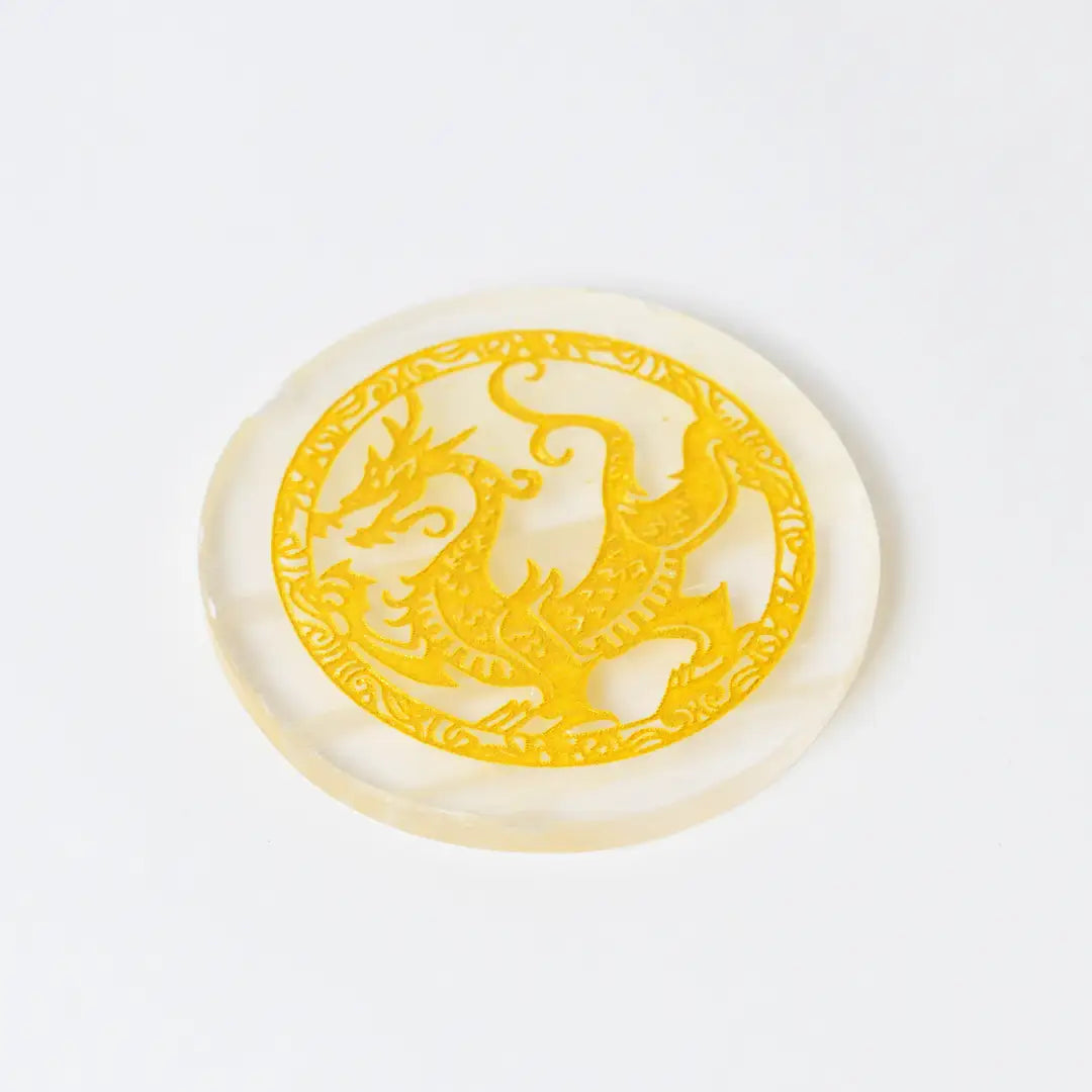 Selenite Dragon Charging Plate – Round