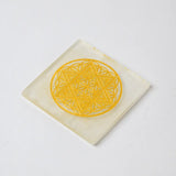 Selenite Eye of Horus Charging Plate - Square