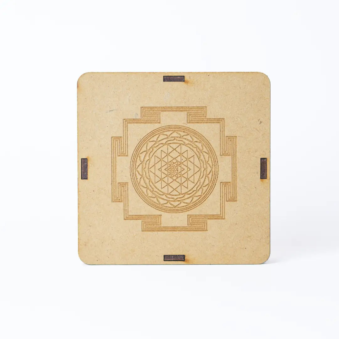Selenite Shri Yantra Charging Plate - Square