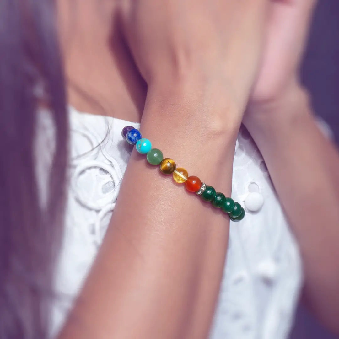 7 chakra with green jade