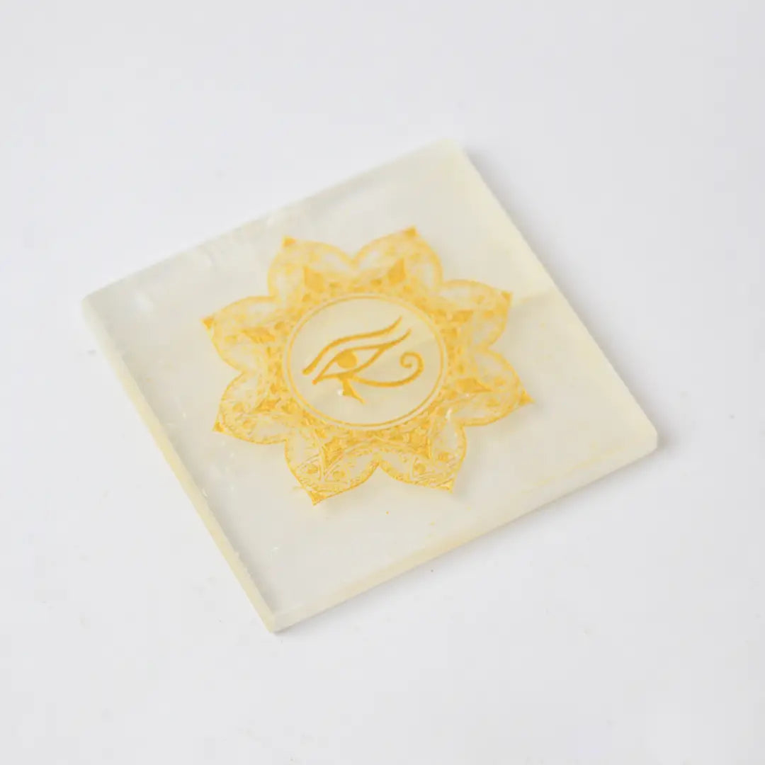 Selenite Merkaba Charging Plate - Square