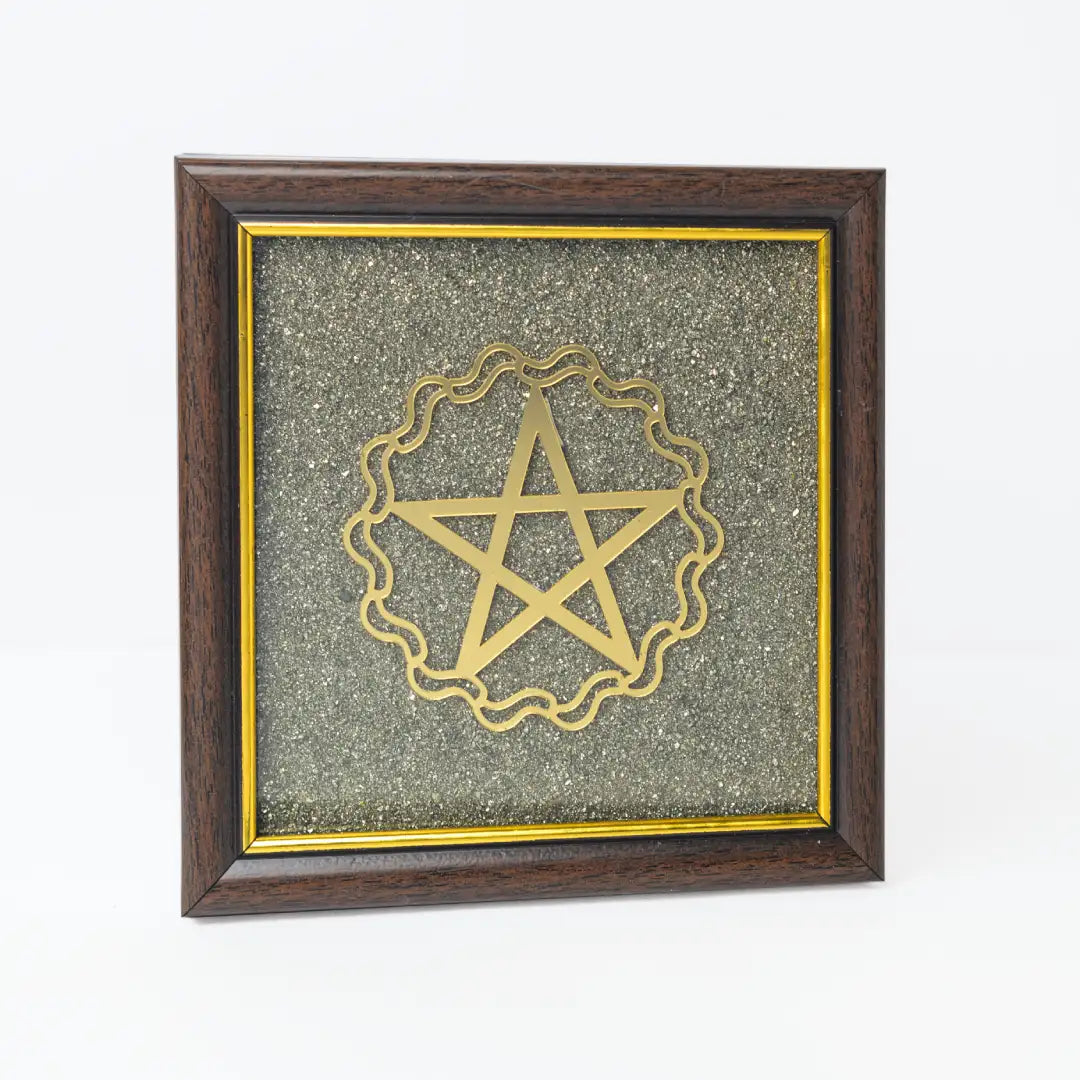 Maha Lakshmi Yantra Pyrite Frame