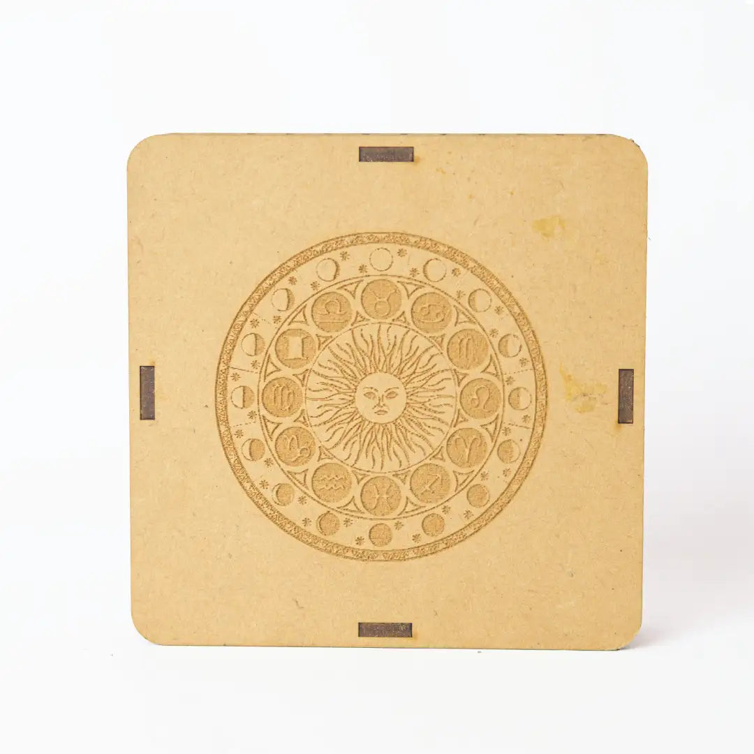 Selenite Zodiac & Sun Charging Plate - Round