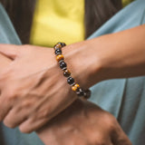 Black Turmiline and Tiger eye