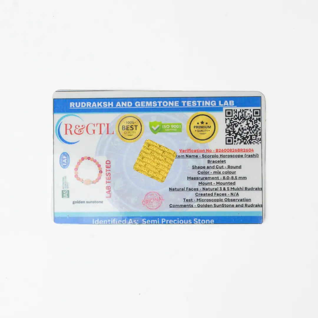 Brischik Rashi Rudrax Bracelet