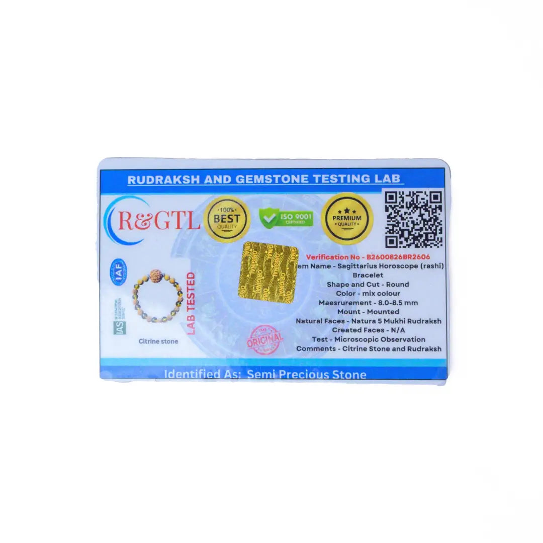 Dhanu Rashi Rudraksha Bracelet