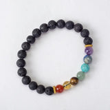 Lava stone with 7 chakras