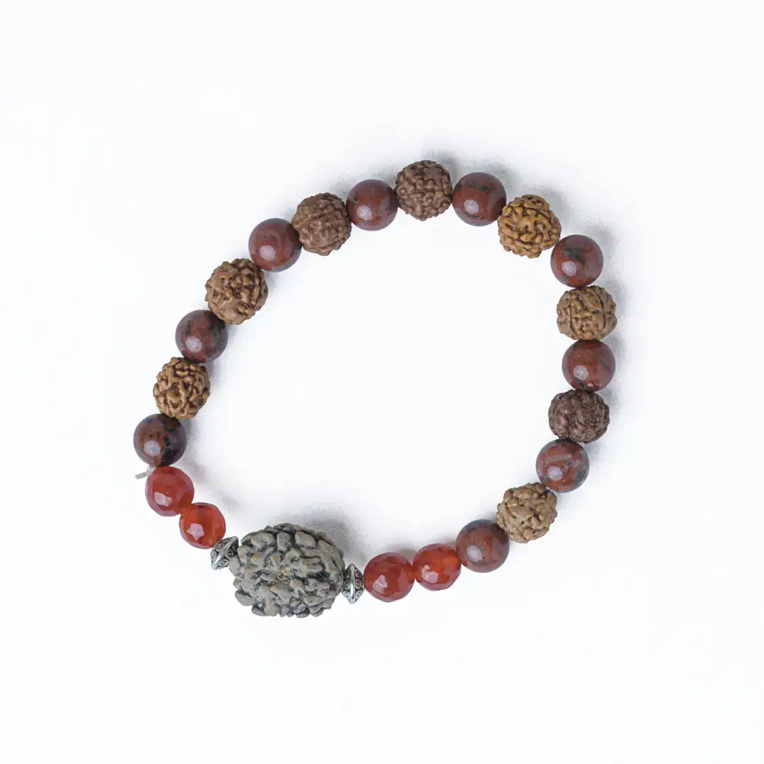 Mesh Rashi Rudrax Bracelet