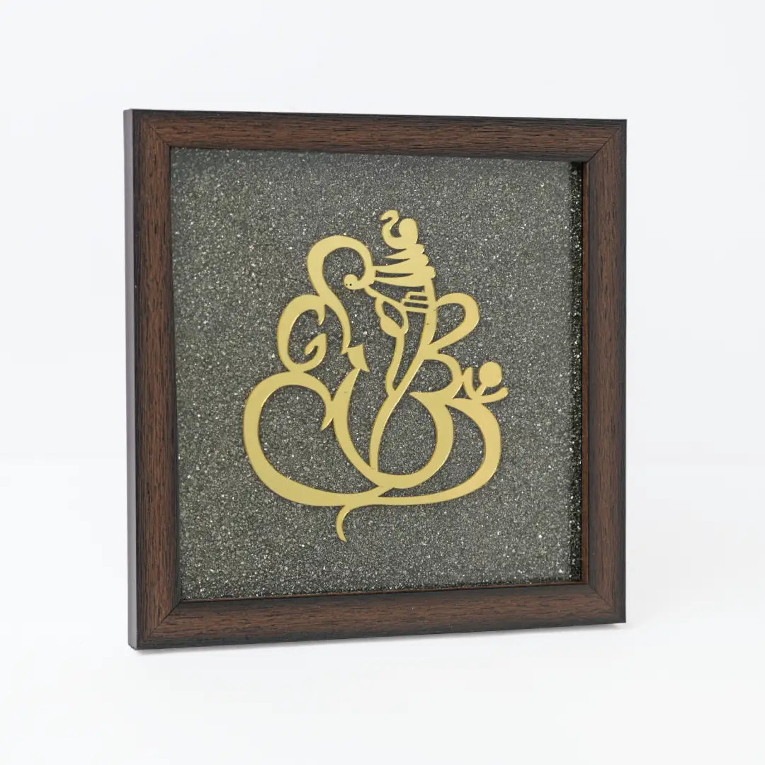 Pyrite Ganesha Engraved