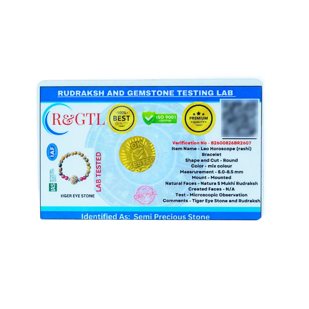 Singh Rashi Rudrax Bracelet