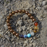 golder pyrite hamatite with 7 chakras